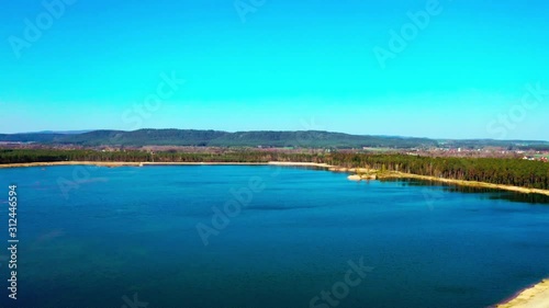 flying a circle over a big bavarian lake photo