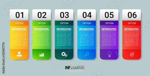 nfographics design template, Business concept with 5 steps , can be used for workflow layout, diagram, annual report, web design.Creative banner, label vector.