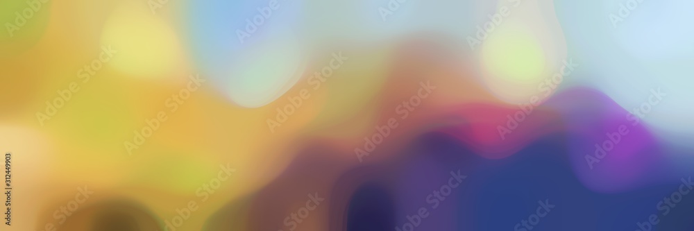 Naklejka premium blurred bokeh horizontal background with dark khaki, light steel blue and dark slate blue colors and free text space