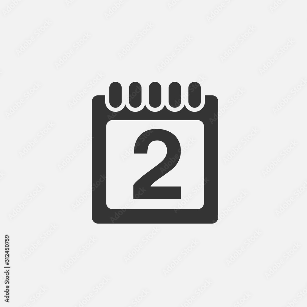 calendar 2nd icon vector illustration for graphic design and websites