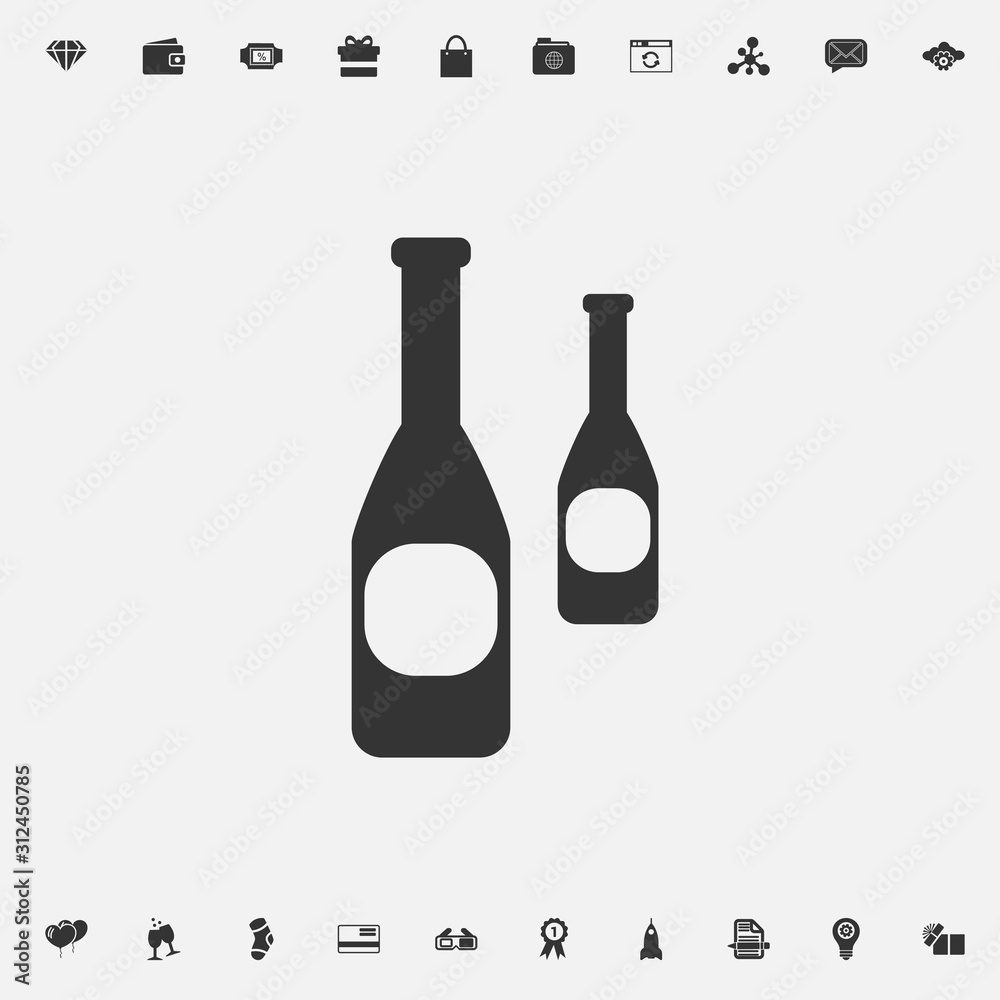 alcohol beer bottle icon vector illustration for graphic design and websites alcohol beer bottle icon vector illustration for graphic design and websites