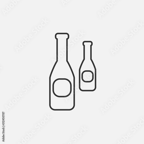alcohol beer bottle icon vector illustration for graphic design and websites