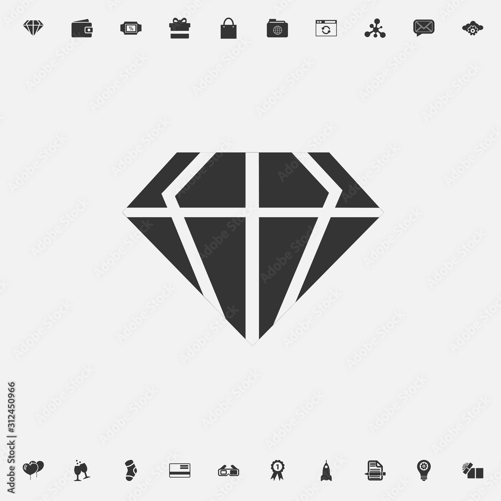 diamond icon vector illustration for graphic design and websites
