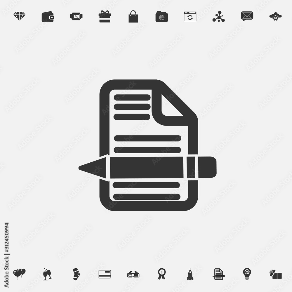 editing file notes icon vector illustration for graphic design and websites editing file notes icon vector illustration for graphic design and websites