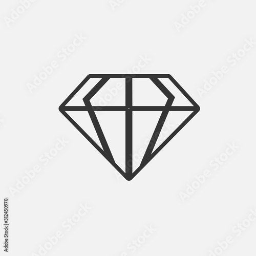 diamond icon vector illustration for graphic design and websites