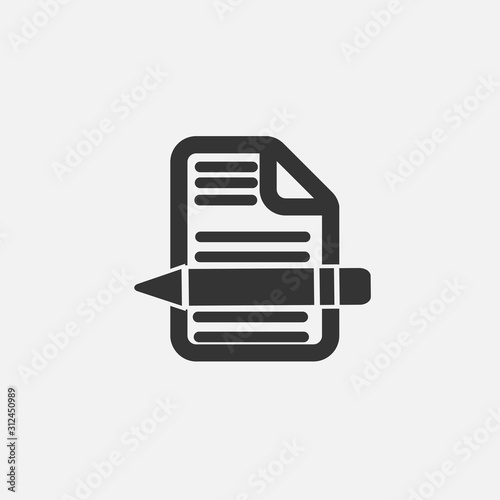 editing file notes icon vector illustration for graphic design and websites