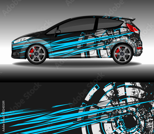 Wrap car decal design vector, custom livery race rally car vehicle sticker and tinting.