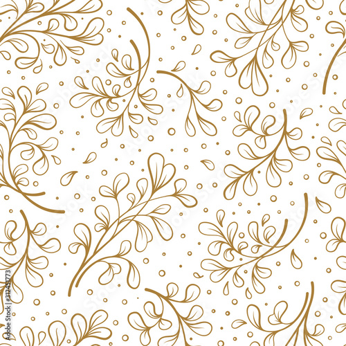Abstract vector floral pattern for decorative design. Romantic floral background.