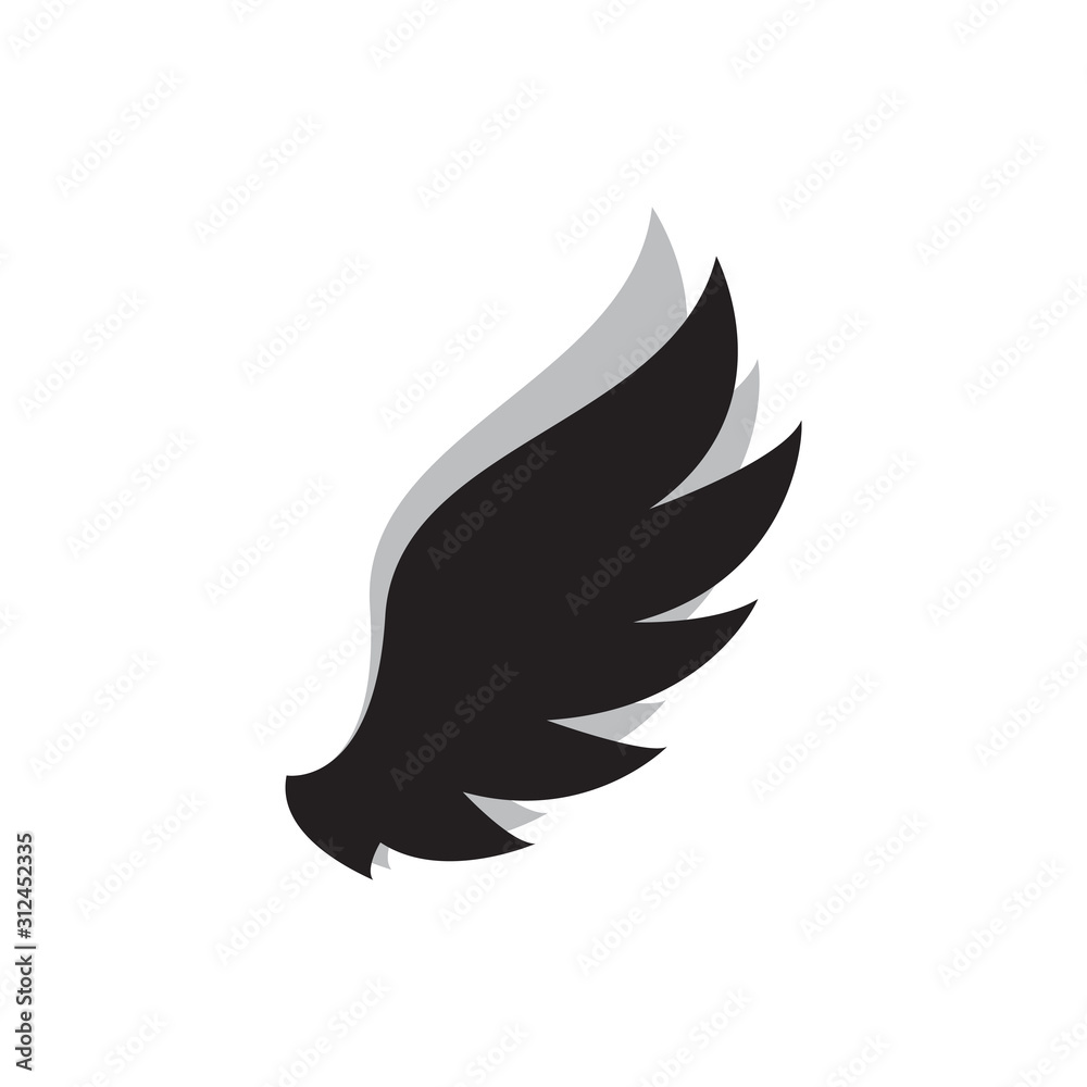 Wing icon design template vector isolated illustration Wing icon design template vector isolated illustration