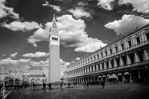 Piazza San Marco Black and White Photography photo