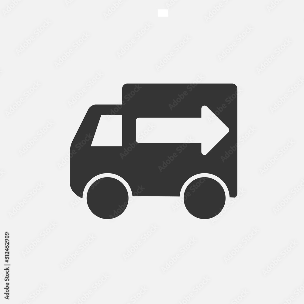 delivery truck icon vector illustration for graphic design and websites