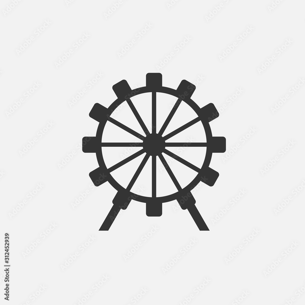 Obraz premium ferris wheel icon vector illustration for graphic design and websites