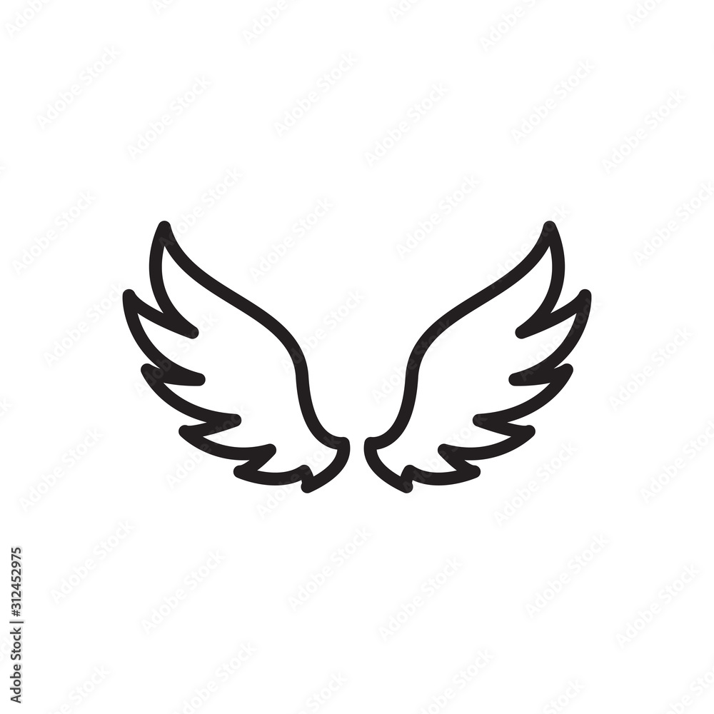 Wing icon design template vector isolated illustration