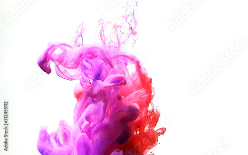 Violet pink abstract background. Stylish modern background. Watercolor ink in water.