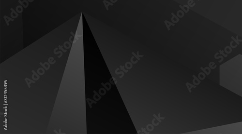 abstract vector geometric background. Dark gray vector polygonal template.Vector Illustration For Wallpaper, Banner, Background, Card, landing page , etc