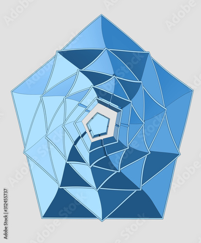 Abstract geometric composition for print, advertisement, magazine, interior.