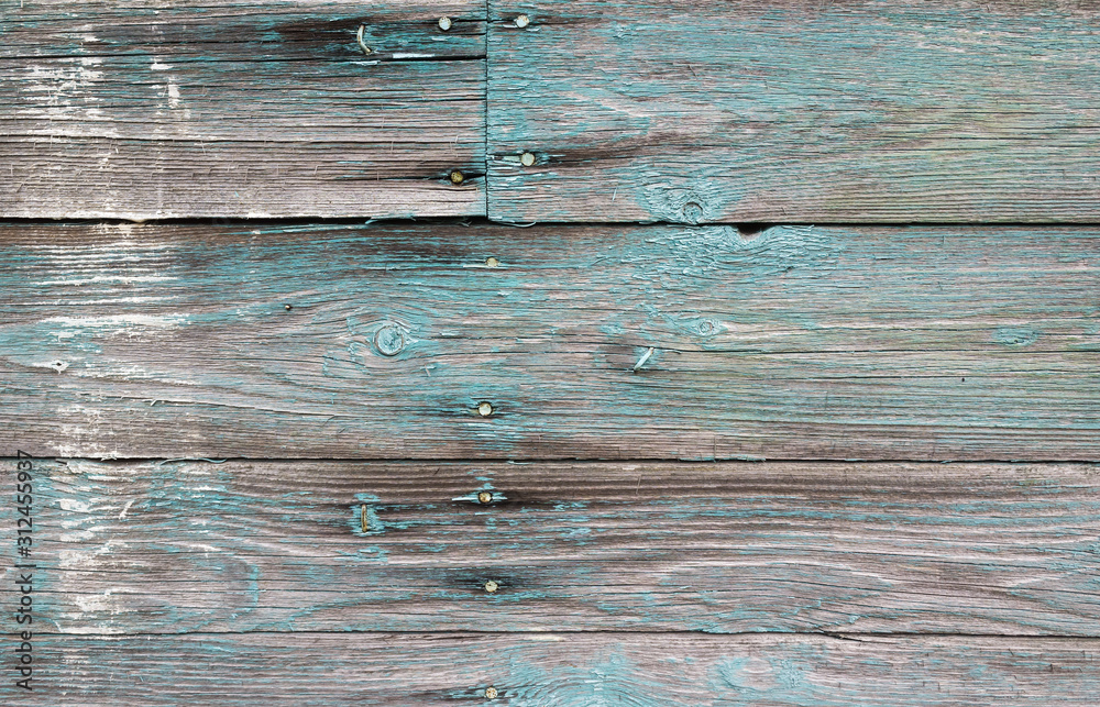 Old wooden wall with green paint layer, background texture Old wooden wall with green paint layer, background texture
