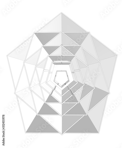 Abstract geometric composition for print  advertisement  magazine  interior.