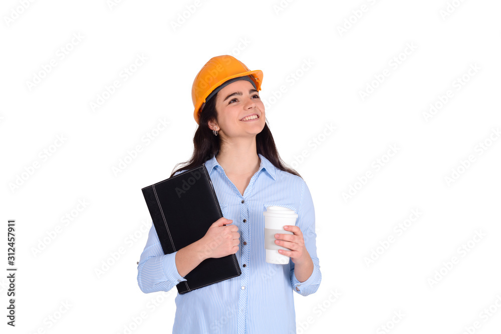 Portrait of a beautiful female architect Portrait of a beautiful female architect