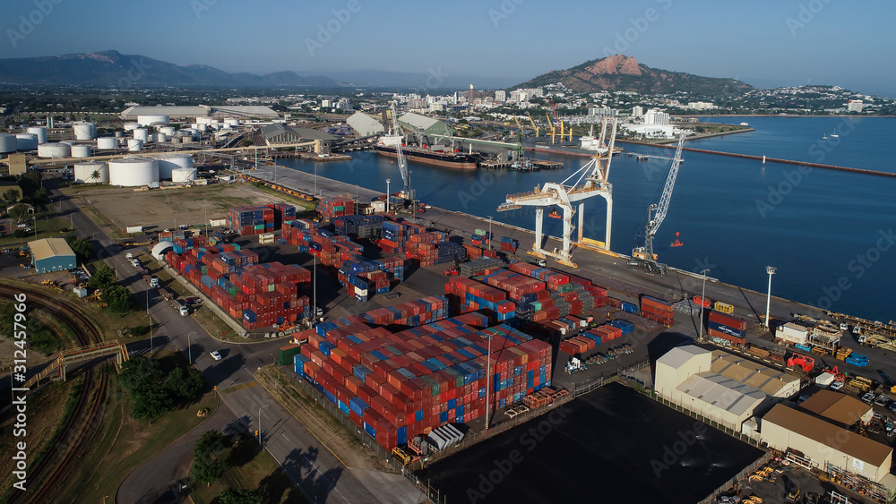 Townsville, Qld - Shipping containers at the Port of Townsville