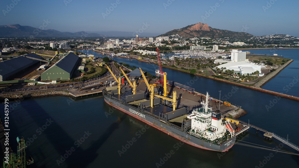 Townsville, Qld - Eike Oldendorff on berth 10 at the Port of Townsville