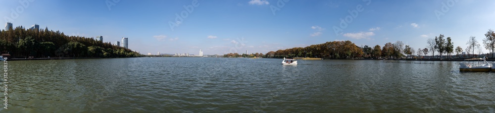 Beautiful Landscape by Xuanwu Lake in Nanjing City