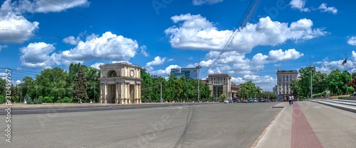 Fototapeta Naklejka Na Ścianę i Meble -  Stefan cel Mare Boulevard in Chisinau, Moldova