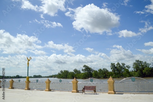 riverside near bangprakong river in chachoengsao thailand photo