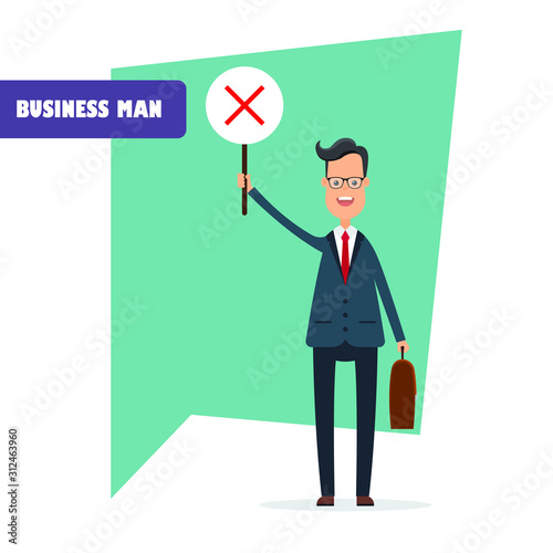 Businessmans character vector illustration in flat design