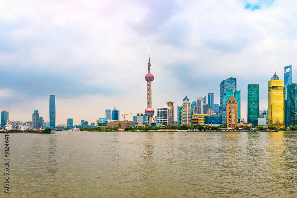 Urban architecture scenery and city skyline in Shanghai