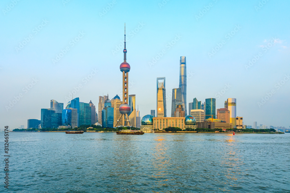 Urban architecture scenery and city skyline in Shanghai