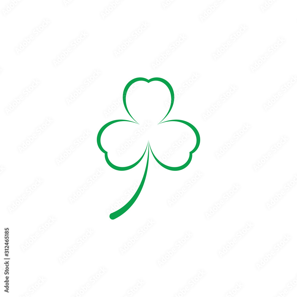 Leaf clover sign icon.saint patrick symbol.design Leaf clover sign icon.saint patrick symbol.design