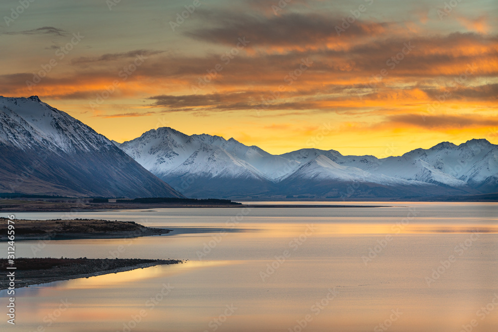 Lake Tekapo at sunrise