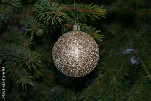 christmas ball on tree