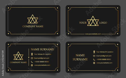 Modern Business Card Luxury Or Golden
