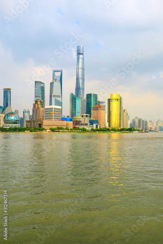 Urban architecture scenery and city skyline in Shanghai