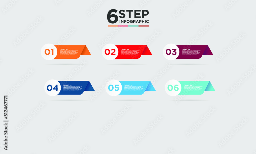 6 step infographic element. Business concept with six options and number, steps or processes. data visualization. Vector illustration. 6 step infographic element. Business concept with six options and number, steps or processes. data visualization. Vector illustration.