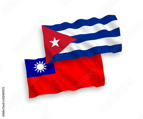 Flags of Cuba and Taiwan on a white background Free Download Flags of Cuba and Taiwan on a white background - GFXLoad
