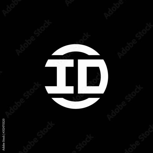ID logo monogram isolated on circle element design template