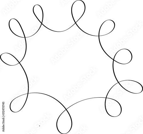Ink blot, vector abstract illustration. Puzzle for web saver template.