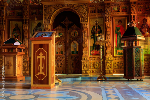 Interior of the small orthodox church