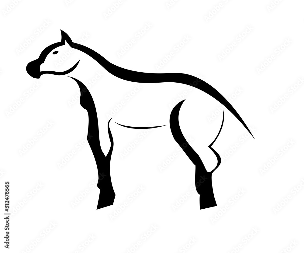 Simple vector horse logo design