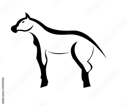 Simple vector horse logo design