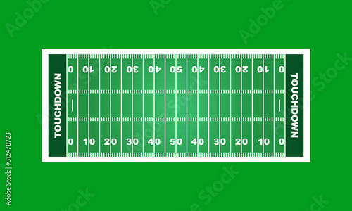 American football field background. vector illustration