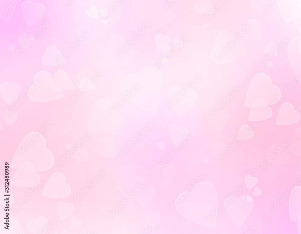 Pink romantic abstract background. White heart effects with gradients. Valentines Day design. Pink romantic abstract background. White heart effects with gradients. Valentines Day design.