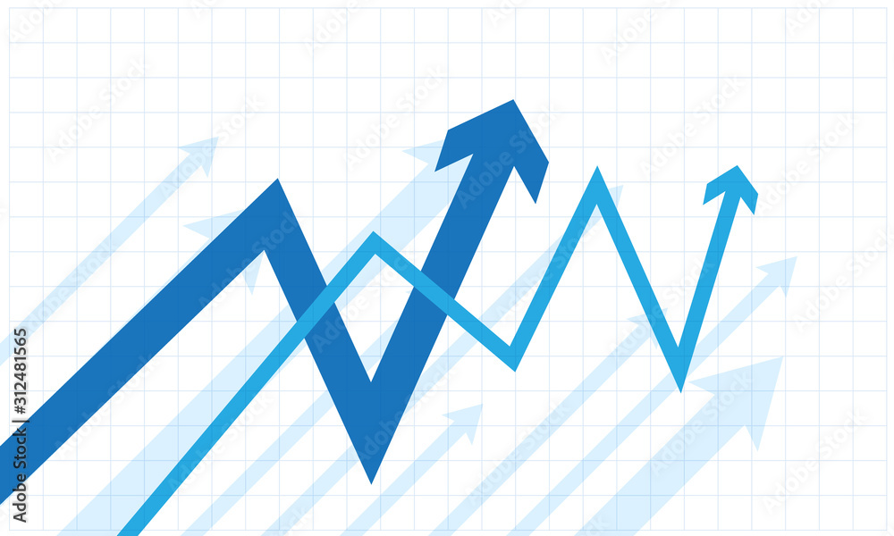 Financial Arrow Graphs on a white background. vector illustration Financial Arrow Graphs on a white background. vector illustration