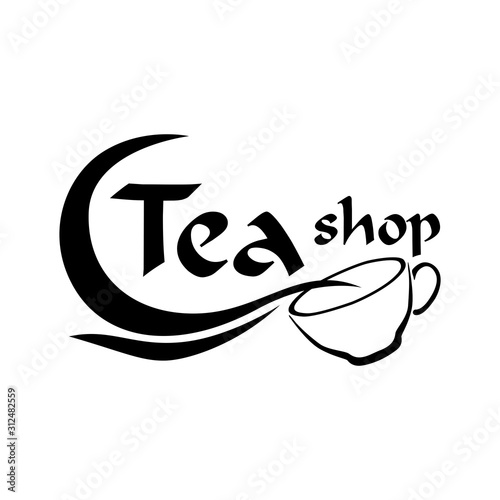 Vector logo of a tea shop and cafe