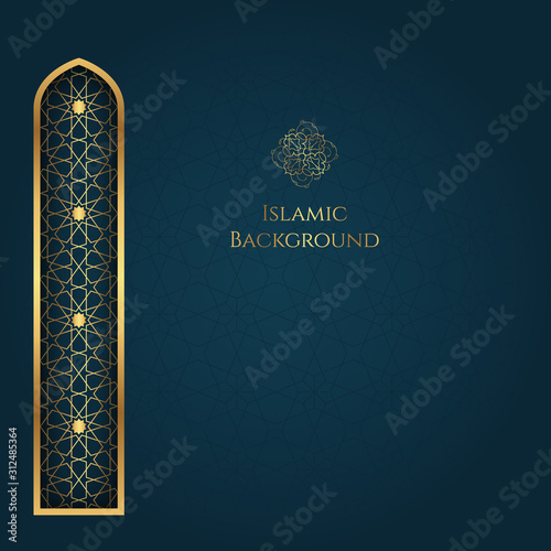 Islamic Arabic Style Luxury Ornament Background with Space for Text