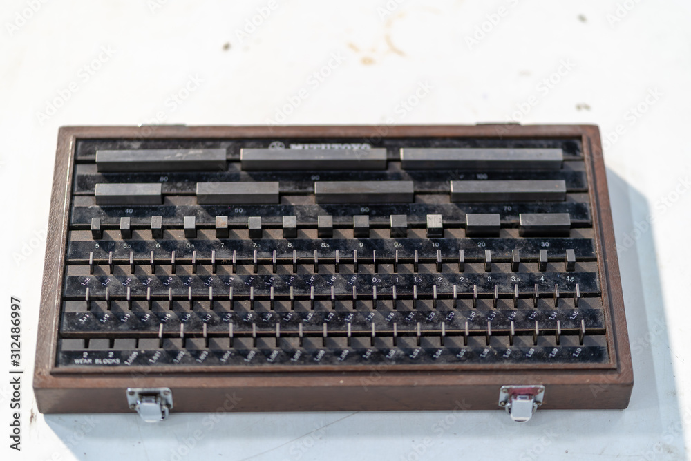 Gauge block set is fundamental for calibration measurement tool in manufacturing in industrial sector Gauge block set is fundamental for calibration measurement tool in manufacturing in industrial sector