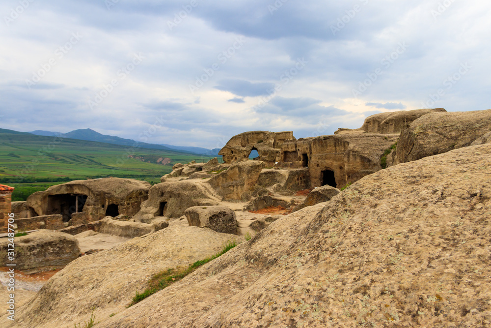 Old cave city Uplistsikhe in Caucasus mountains, Georgia